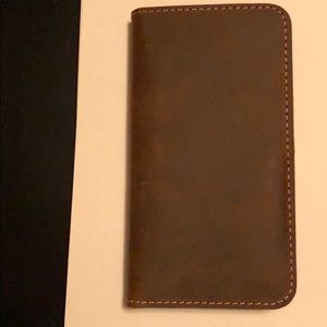 Brown Leather iPhone X wallet case